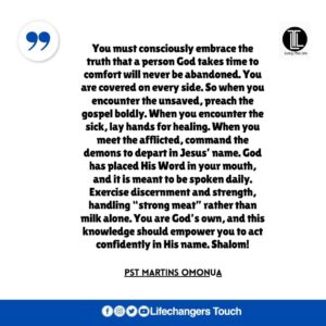 Read more about the article THE FEAR THAT SHOULD NEVER BE IN YOU