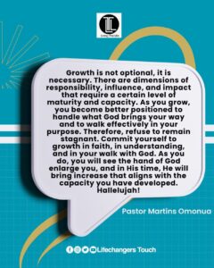 Read more about the article GROWING IN SPIRITUAL CAPACITY AND FAITH