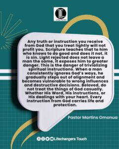 Read more about the article HONOUR SPIRITUAL THINGS (I)