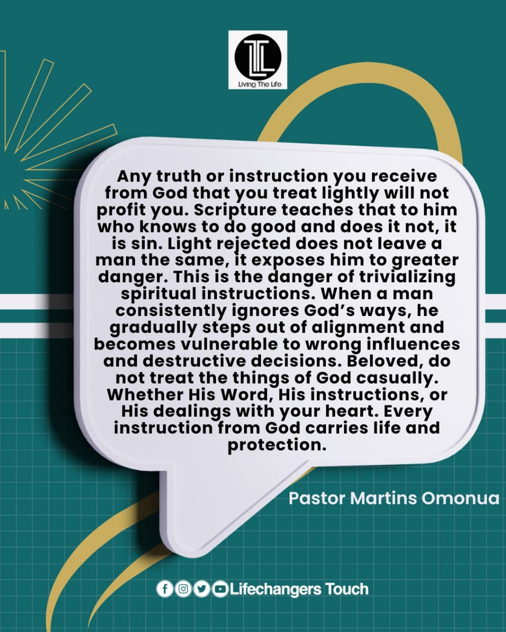 You are currently viewing HONOUR SPIRITUAL THINGS (I)