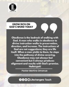 Read more about the article OBEDIENCE PAYS (I)