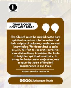 Read more about the article WE DON’T FAST FOR POWER (II)
