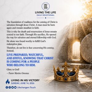 Read more about the article PREPARED FOR HIS COMING (I)
