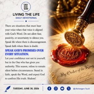 Read more about the article SPEAK WITH GOD GIVEN AUTHORITY