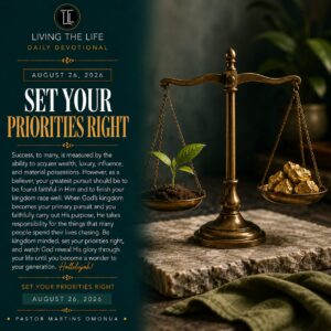 Read more about the article SET YOUR PRIORITIES RIGHT